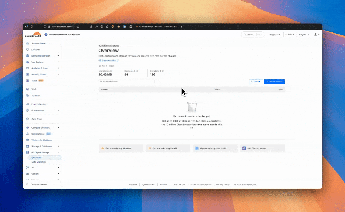 CloudFlare R2 Setup
